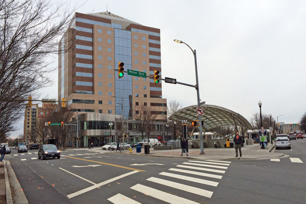 Clarendon Metro station and 3100 Clarendon Blvd