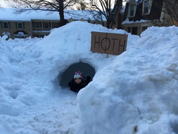 "Hoth" snow fort near Ballston (photo courtesy Susan Schonfeld)