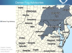 National Weather Service fog advisory