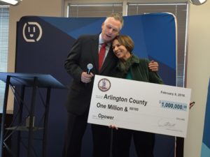 Gov. Terry McAuliffe and County Board Chair Libby Garvey (photo courtesy Arlington County)