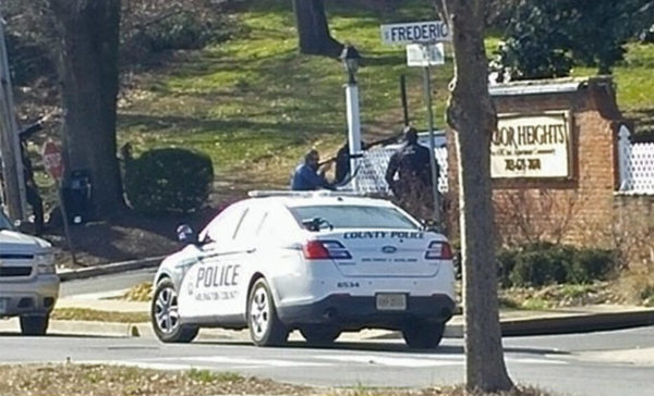 Investigation of shots fired on S. Frederick Street (photo courtesy @Dorchester2040)