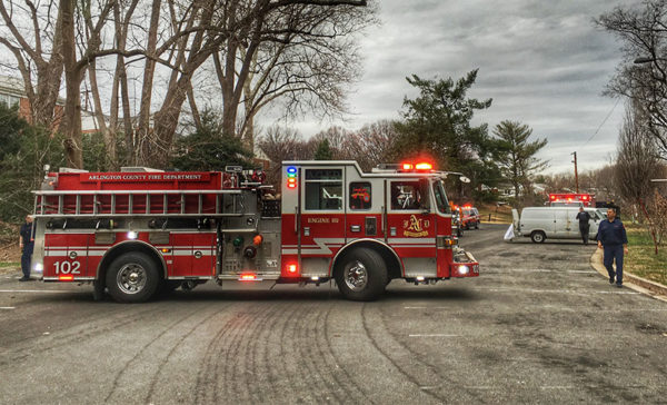 Death investigation in Bluemont Park (photo courtesy Dennis Dimick)