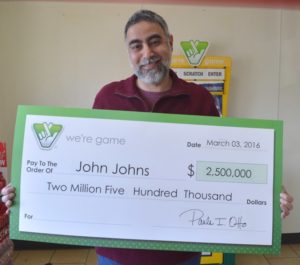 John Johns (photo courtesy Virginia Lottery)