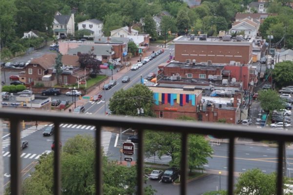 View of 23rd Street in Crystal City, from the top of an office building