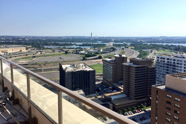 View from the rooftop of the new Bartlett apartment building in Pentagon City (photo courtesy @rydaka)