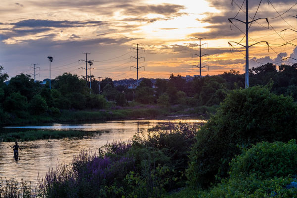 Flyfishing in Four Mile Run (Flickr pool photo by Erinn Shirley)