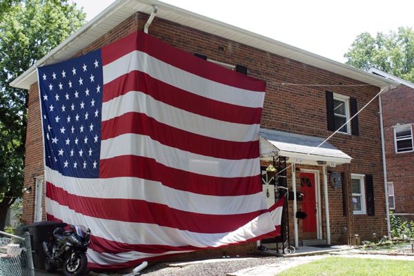 "Biggest residential American flag in Arlington" near Columbia Pike