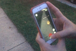 Playing Pokemon Go in Arlington