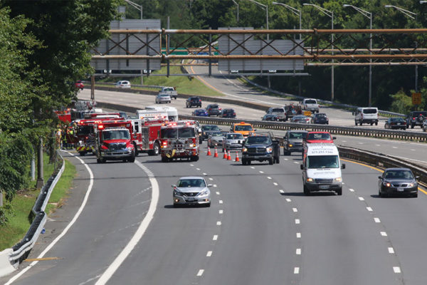 Hazmat response on SB I-395