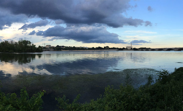 Storm clouds rolling in over the Potomac