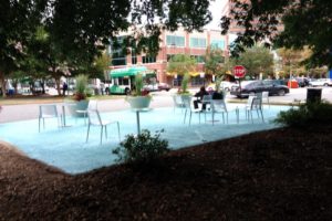 Pop-up plaza in Courthouse