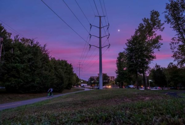 "Pink clouds and moon" by Errin Shirley