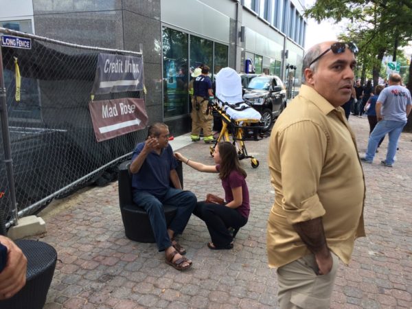 SUV crash on Clarendon sidewalk