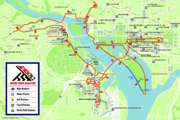 Marine Corps Marathon road closures (Image via Arlington County)