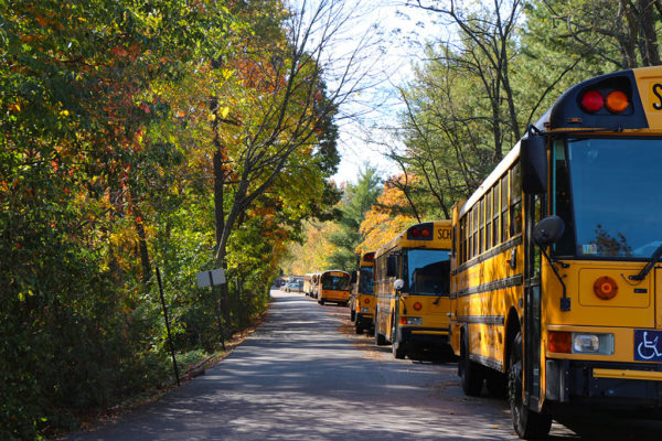 School Buses on Arlington Mill Drive and 29th Street South