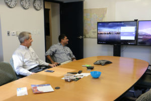 Click2Mail employees prepare for a video conference