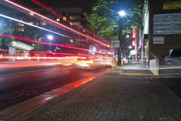 Long exposure photo on Columbia Pike (Flickr pool photo by Bekah Richards)