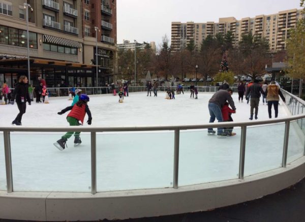 Ice skating at Pentagon Row