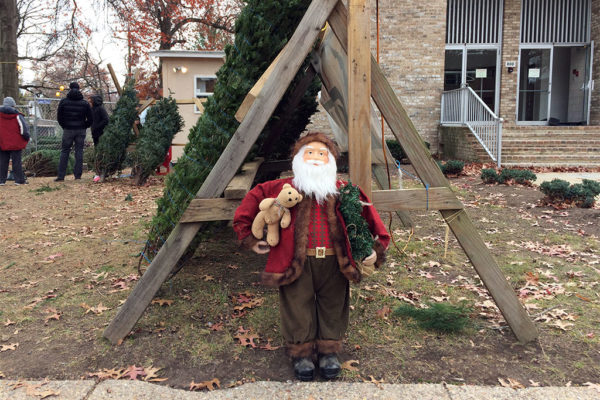 Christmas tree sale at the Catholic church on 23rd Street S. in Aurora Highlands