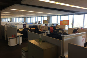 Cubicles at Snagajob offices in Rosslyn