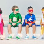 Superhero Kids Aspiration Imagination Playful Fun Concept