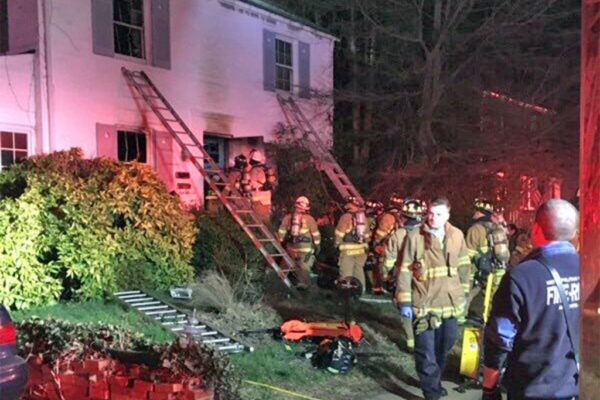 House fire in Aurora Highlands (photo via ACFD)