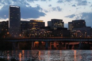 Rosslyn skyline at dusk