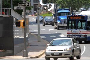 Old red light camera at Wilson Blvd and N. Lynn Street