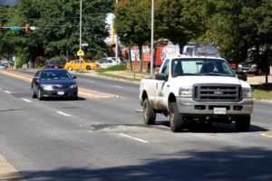 Pothole on S. Glebe Road near 2nd Street