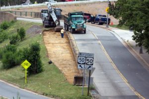 Work on the Courthouse Road bridge (photo courtesy Keith Hall)