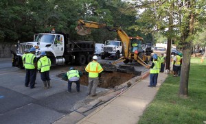 Water main break on Columbia Pike (file photo)