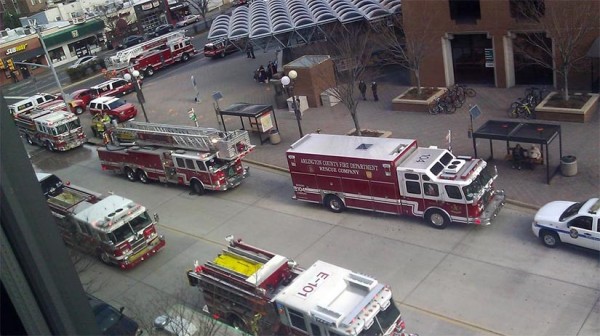 Emergency response at the Ballston Metro station (photo courtesy @Go88fish)