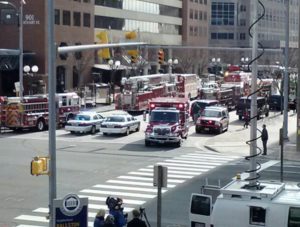 Emergency response at the Ballston Metro station (photo courtesy Nicolevins)