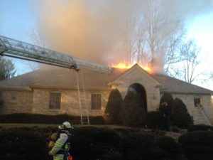 House fire on Shadow Lane in Falls Church (photo courtesy @CAPT258)