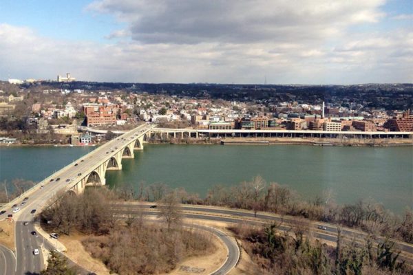 View of Georgetown and Northwest D.C. from a Rosslyn office building