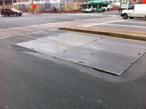 N. Randolph and Wilson Blvd steel plates (photo courtesy Frank Murphy)