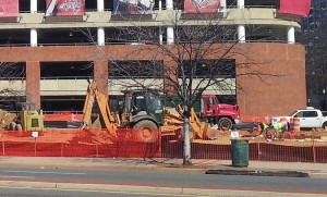 Park under construction at the corner of Glebe and Randolph (photo by Katie Pyzyk)