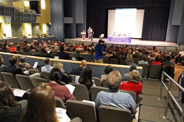 Rep. Jim Moran's panel discussion on gun violence at Washington-Lee high school