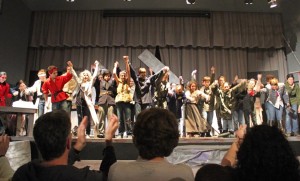 Curtain call of the H-B Woodlawn production of Henry VI (courtesy photo)