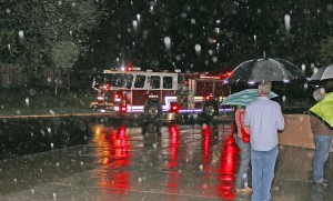 Fire truck responds to the H-B Woodlawn production of Henry VI (courtesy photo)