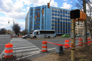 Construction at Glebe Road and N. Fairfax Drive