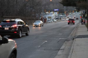 Poor road conditions on Columbia Pike