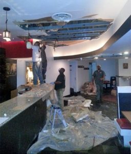 Water damage at Toscana Grill (photo courtesy Joe Smith)