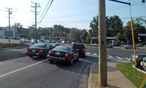 Five-way intersection in Cherrydale