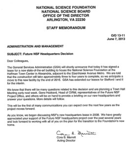 NSF memo