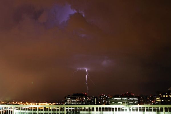 Lighting strikes in South Arlington