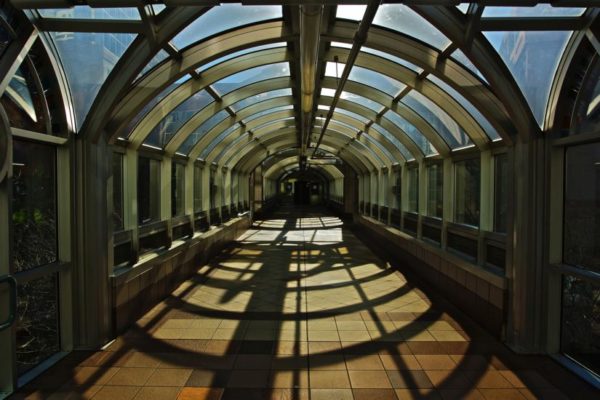 Walkway to Ballston Mall (Flickr pool photo by Wolfkann)