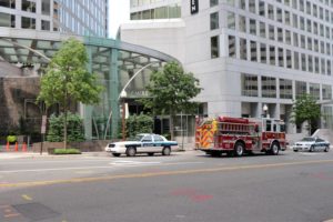 Hazmat investigation outside Le Méridien in Rosslyn