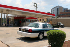 LaserShip van stolen at Exxon