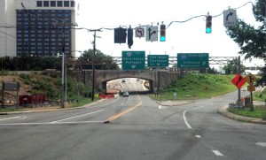 Construction on the Columbia Pike/Washington Blvd interchange project